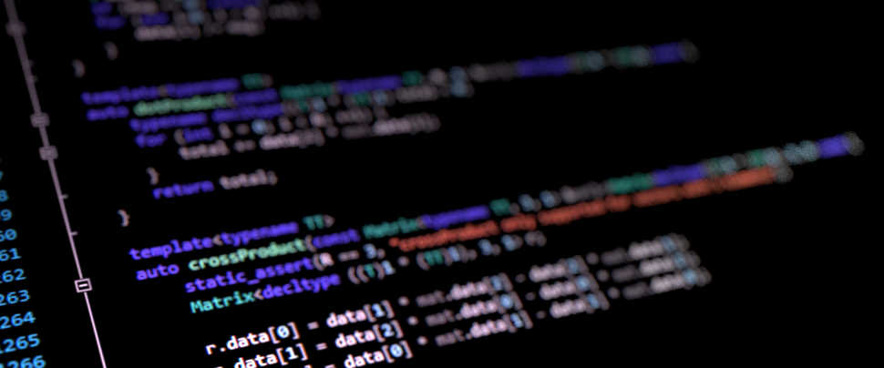 Entwicklung Code Hintergrund